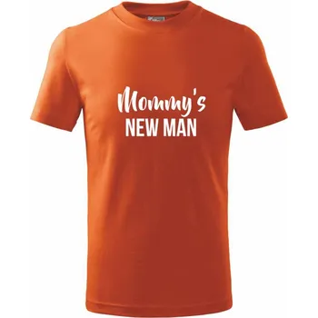 Mommy's new man - Tričko dětské bavlněné - 98 cm / 2 roky ( Oranžová )