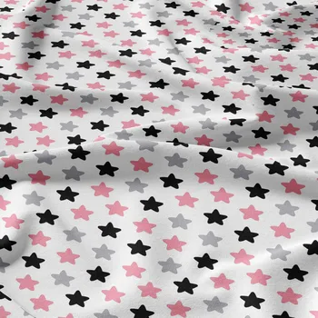 Dětská bavlněná látka Perníky Růžové na Bílém