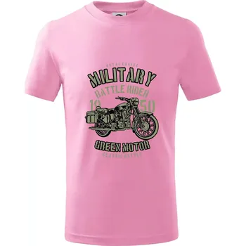 Green Military Ride - Tričko dětské bavlněné - 158 cm/12 let ( Růžová )