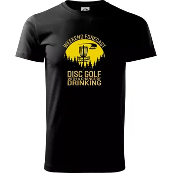 Pánské tričko Disc golf - chnace of a drinking - Triko extra velké (5-8XL) - 8XL ( Černá )