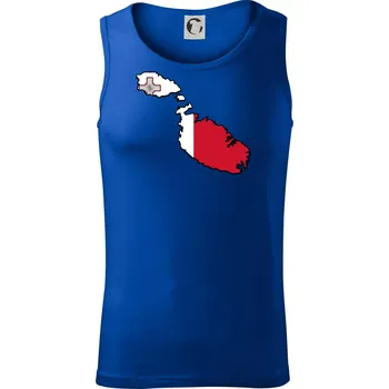 Mapa Malta s vlajkou - Tílko pánské Core - 2XL ( Královská modrá )
