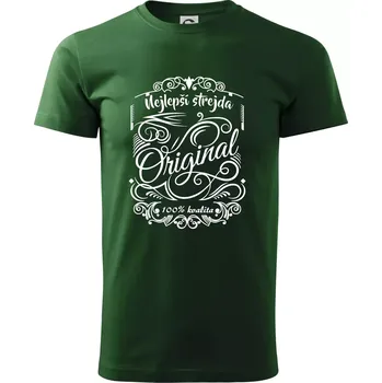 Vintage nejlepší strejda 100% kvalita - Triko extra velké (5-8XL) - 6XL ( Lahvově zelená )