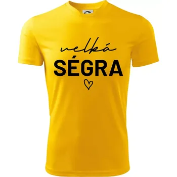 Chlapecké tričko Velká ségra - nápis na prsou - Dětské triko sportovní (dresovina) - 158 cm/12 let ( Žlutá )