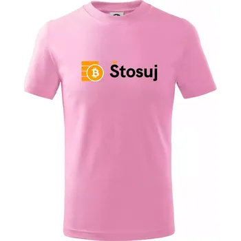 Chlapecké tričko Štosuj - Logo na prsou - Tričko dětské bavlněné - 98 cm / 2 roky ( Růžová )