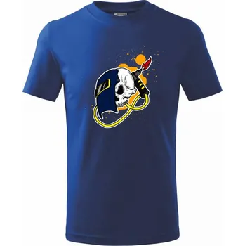 Svářeč - kreslená lebka - Tričko dětské bavlněné - 98 cm / 2 roky ( Královská modrá )