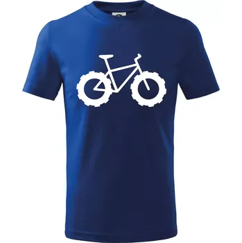Chlapecké tričko Fatbike - Tričko dětské bavlněné - 98 cm / 2 roky ( Královská modrá )