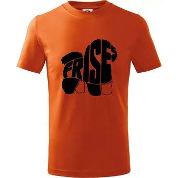 Chlapecké oblečení Bišonek - fries nápis v těle - Tričko dětské bavlněné - 122 cm/6 let ( Oranžová )
