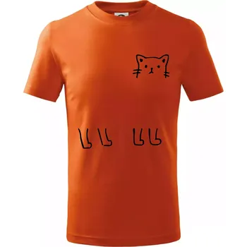Chlapecké oblečení Kočka - pes - tygr -Dokresli zvíře - Tričko dětské bavlněné - 134 cm/8 let ( Oranžová )