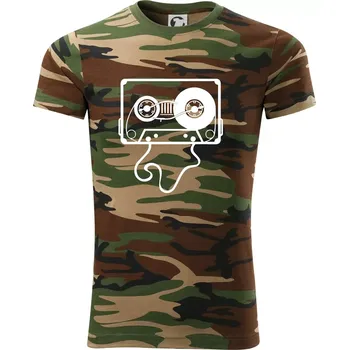 Pánské tričko Gramo kazeta - Army CAMOUFLAGE - L ( Hnědý maskáč )