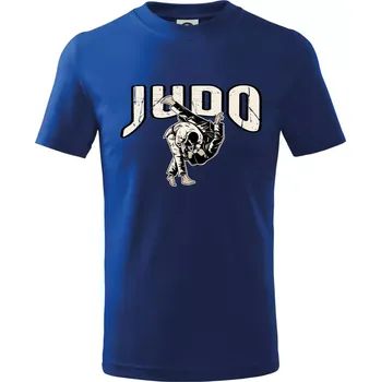 Judo v boji - Tričko dětské bavlněné - 98 cm / 2 roky ( Královská modrá )