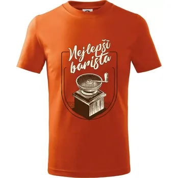 Nejlepší barista - Tričko dětské bavlněné - 158 cm/12 let ( Oranžová )