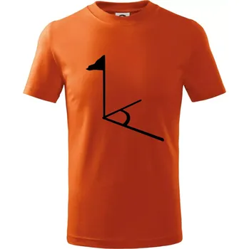 Chlapecké tričko Rohový praporek - Tričko dětské bavlněné - 146 cm/10 let ( Oranžová )