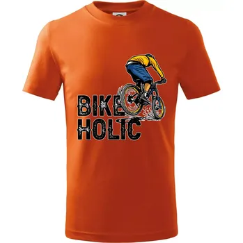 BikeHolic - Tričko dětské bavlněné - 104-110cm / 3-4 roky ( Oranžová )