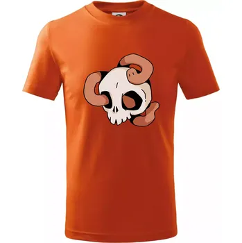 Chlapecké oblečení Žížala v lebce (Alexis Citrine) - Tričko dětské bavlněné - 98 cm / 2 roky ( Oranžová )