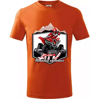 ATV čtyřkolka Mountain - Tričko dětské bavlněné - 98 cm / 2 roky ( Oranžová )