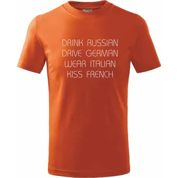 Chlapecké tričko Návod na život - slabě - Tričko dětské bavlněné - 98 cm / 2 roky ( Oranžová )