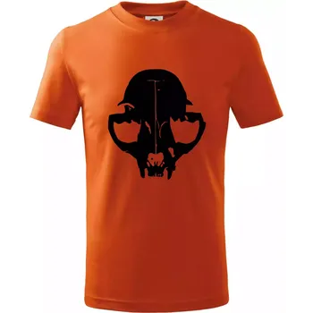 Chlapecké tričko Kočka - Cat skull - Tričko dětské bavlněné - 122 cm/6 let ( Oranžová )