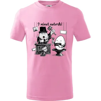 9 minut natvrdo - Tričko dětské bavlněné - 146 cm/10 let ( Růžová )