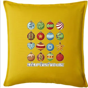 Polštář Mám pěkný koule - Polštář 50x50 - 50x50 - Pouze potah ( Žlutá )