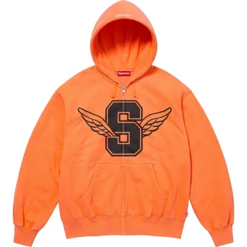 Pánská mikina Supreme Wings Zip Up Hooded Sweatshirt / Light Orange Barva: Oranžová, Velikost: XXL