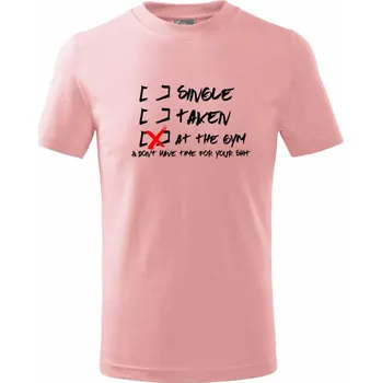 Chlapecké tričko At the Gym - Tričko dětské bavlněné - 98 cm / 2 roky ( Růžová )