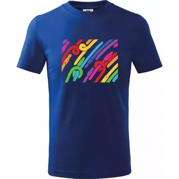 Žížaly pruhy (Alexis Citrine) - Tričko dětské bavlněné - 98 cm / 2 roky ( Královská modrá )