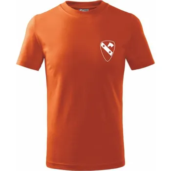 Chlapecké tričko 1st Cavalry Division hvězdy prsa - Tričko dětské bavlněné - 146 cm/10 let ( Oranžová )