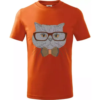 Chlapecké tričko Hipster britská modrá - Tričko dětské bavlněné - 104-110cm / 3-4 roky ( Oranžová )