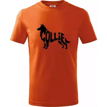 Colie nápis v těle - Tričko dětské bavlněné - 146 cm/10 let ( Oranžová )