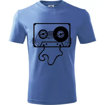 Chlapecké tričko Gramo kazeta - Tričko dětské bavlněné - 98 cm / 2 roky ( Azurově modrá )