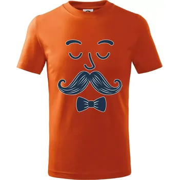 Chlapecké tričko Švihák s knírkem - Tričko dětské bavlněné - 98 cm / 2 roky ( Oranžová )