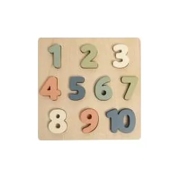 Dřevěná hračka Puzzle drewniane Numery