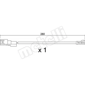 Auto-moto Výstražný kontakt, opotřebení obložení METELLI SU.423