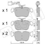 Sada brzdových destiček, kotoučová brzda METELLI 22-1317-1