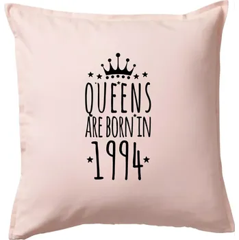 Polštář Queens are born in 1994 - Polštář 50x50 - 50x50 - Pouze potah ( Světle růžová )