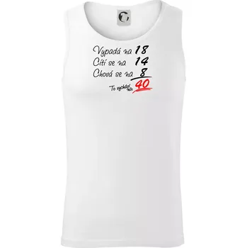 Pánské termoprádlo Vypadá, cítí se, chová se - 40 let - Tílko pánské Core - M ( Bílá )