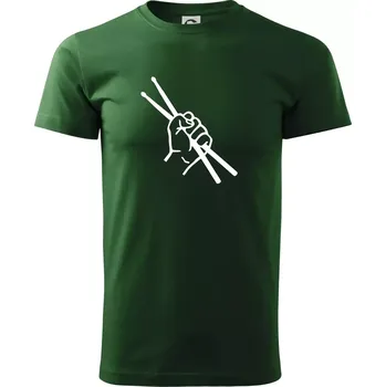 Paličky ruka - Triko extra velké (5-8XL) - 7XL ( Lahvově zelená )