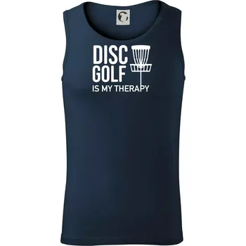 Disc golf is my therapy - Tílko pánské Core - S ( Námořní modrá (velmi tmavá - téměř černá) )