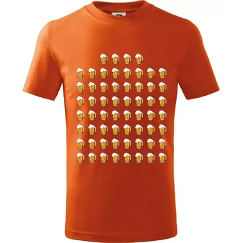 Chlapecké tričko Narozeniny - 60x pivo - Tričko dětské bavlněné - 98 cm / 2 roky ( Oranžová )