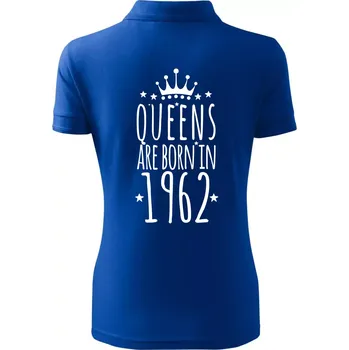 Queens are born in 1962 - Polokošile dámská Pique Polo - 2XL ( Královská modrá )