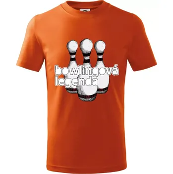 Bowlingová legenda - Tričko dětské bavlněné - 158 cm/12 let ( Oranžová )