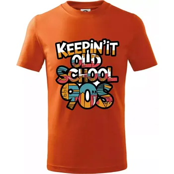 KEEPIN'IT Old School 90s - Tričko dětské bavlněné - 146 cm/10 let ( Oranžová )