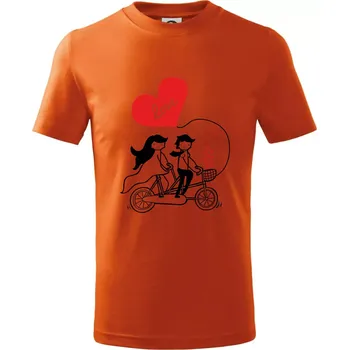 Kolo manželé - Tričko dětské bavlněné - 134 cm/8 let ( Oranžová )