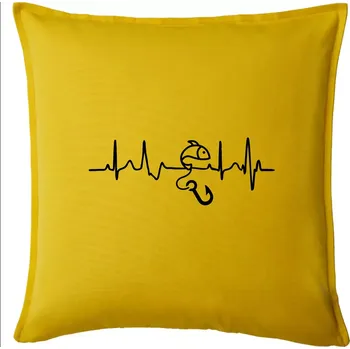 Polštář Ekg rybaření - Polštář 50x50 - 50x50 - Pouze potah ( Žlutá )