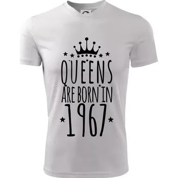 Queens are born in 1967 - Dětské triko sportovní (dresovina) - 158 cm/12 let ( Bílá )