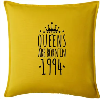 Polštář Queens are born in 1994 - Polštář 50x50 - 50x50 - Pouze potah ( Žlutá )