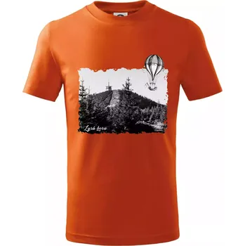 Chlapecké tričko Retro Lysá hora - Tričko dětské bavlněné - 134 cm/8 let ( Oranžová )