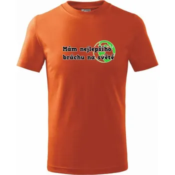 Chlapecké tričko Mám nejlepšího bráchu na světě - Tričko dětské bavlněné - 122 cm/6 let ( Oranžová )