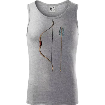 Luk a šíp kresba - Tílko pánské Core - 2XL ( Tmavě šedý melír )