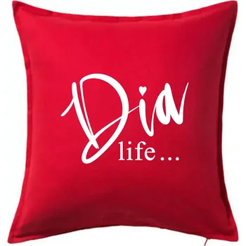 Polštář D I A Life - Polštář 50x50 - 50x50 - Pouze potah ( Červená )